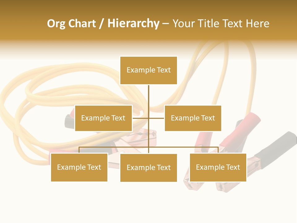 Jumper Cables With Yellow Cable Isolated On White Background PowerPoint Template