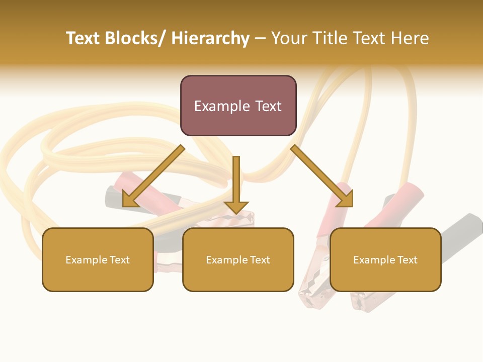 Jumper Cables With Yellow Cable Isolated On White Background PowerPoint Template