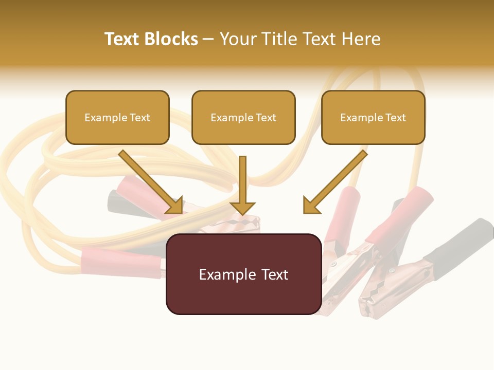 Jumper Cables With Yellow Cable Isolated On White Background PowerPoint Template