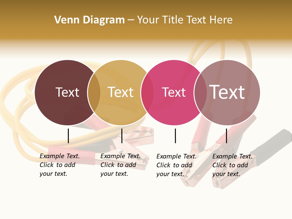 Jumper Cables With Yellow Cable Isolated On White Background PowerPoint Template