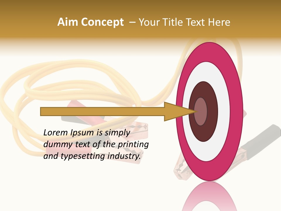 Jumper Cables With Yellow Cable Isolated On White Background PowerPoint Template