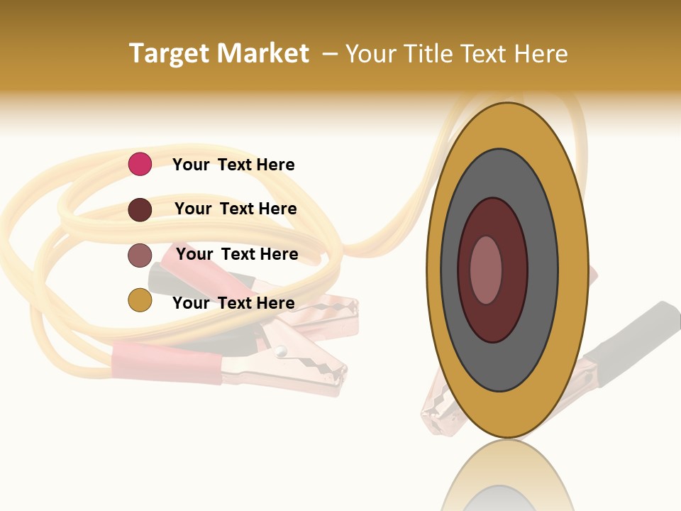 Jumper Cables With Yellow Cable Isolated On White Background PowerPoint Template