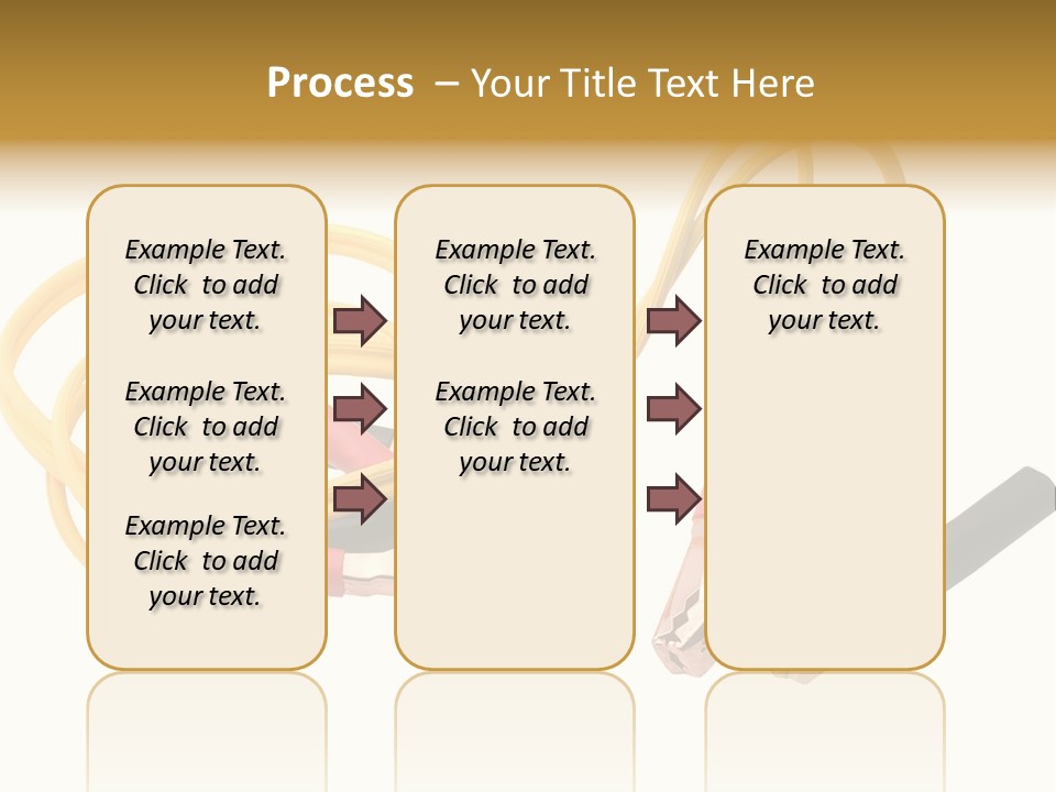 Jumper Cables With Yellow Cable Isolated On White Background PowerPoint Template