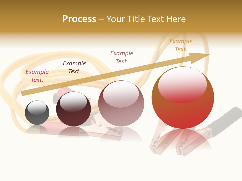 Jumper Cables With Yellow Cable Isolated On White Background PowerPoint Template