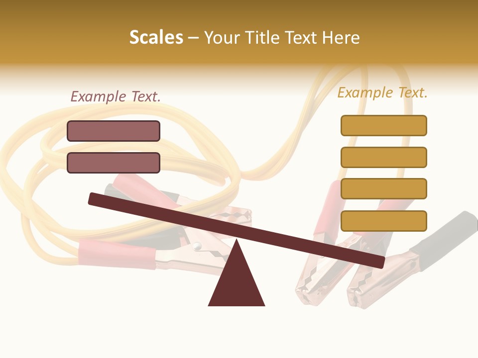 Jumper Cables With Yellow Cable Isolated On White Background PowerPoint Template