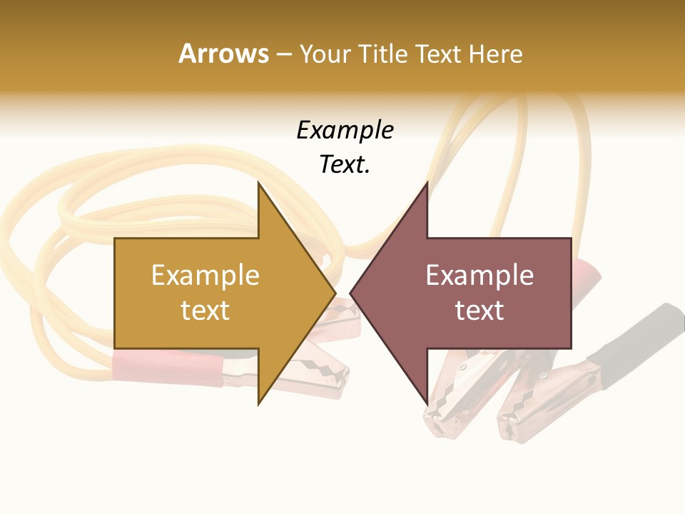 Jumper Cables With Yellow Cable Isolated On White Background PowerPoint Template