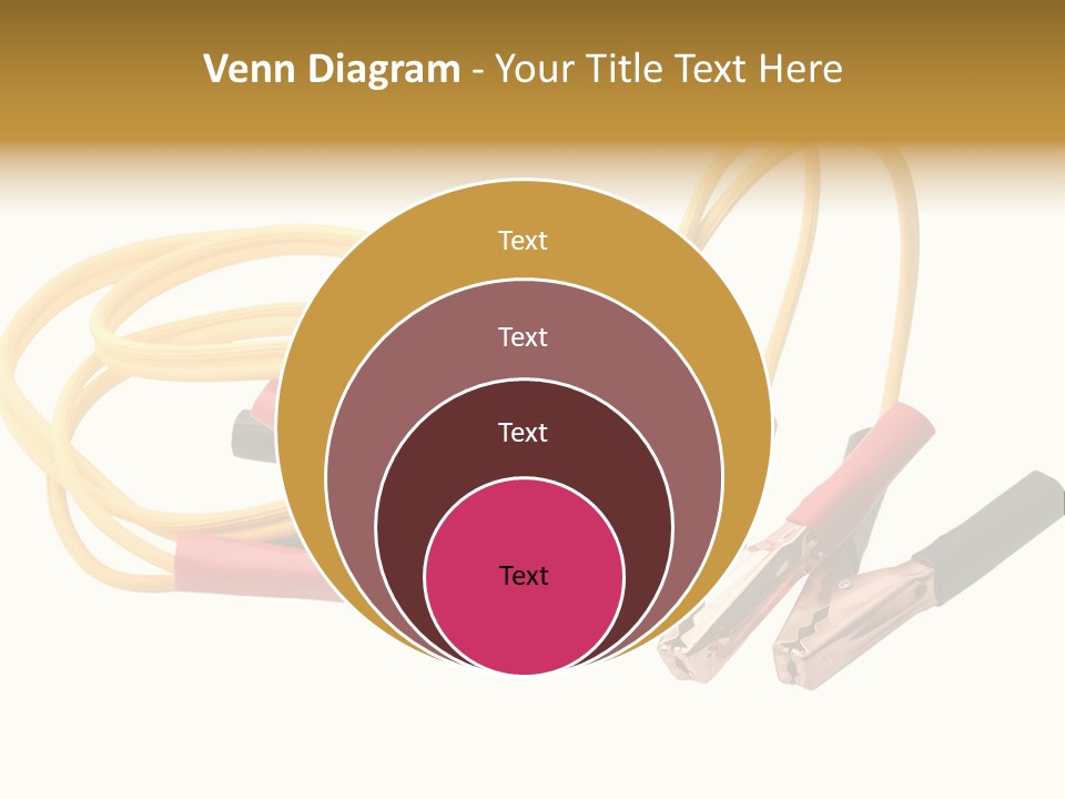 Jumper Cables With Yellow Cable Isolated On White Background PowerPoint Template