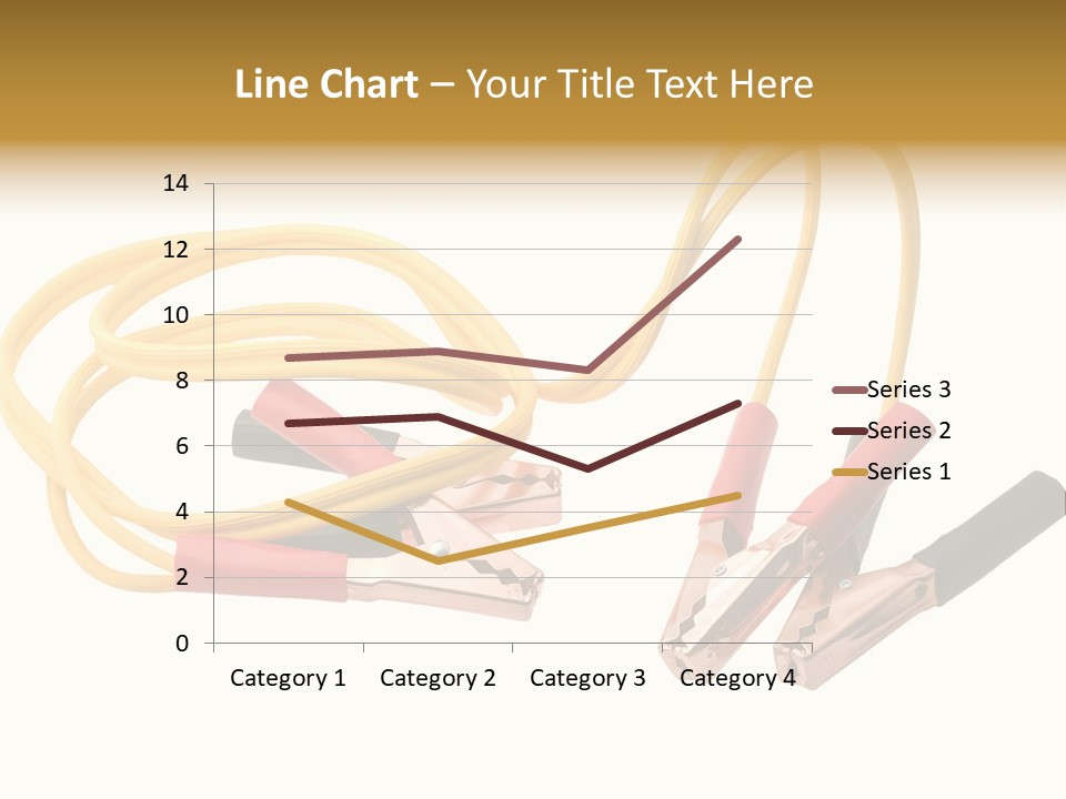 Jumper Cables With Yellow Cable Isolated On White Background PowerPoint Template