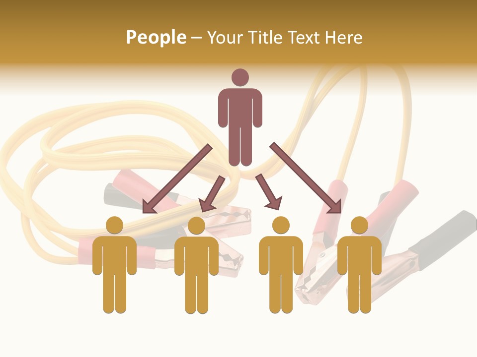 Jumper Cables With Yellow Cable Isolated On White Background PowerPoint Template