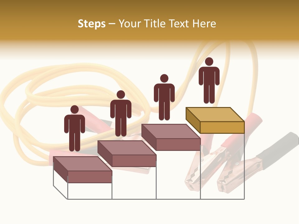 Jumper Cables With Yellow Cable Isolated On White Background PowerPoint Template