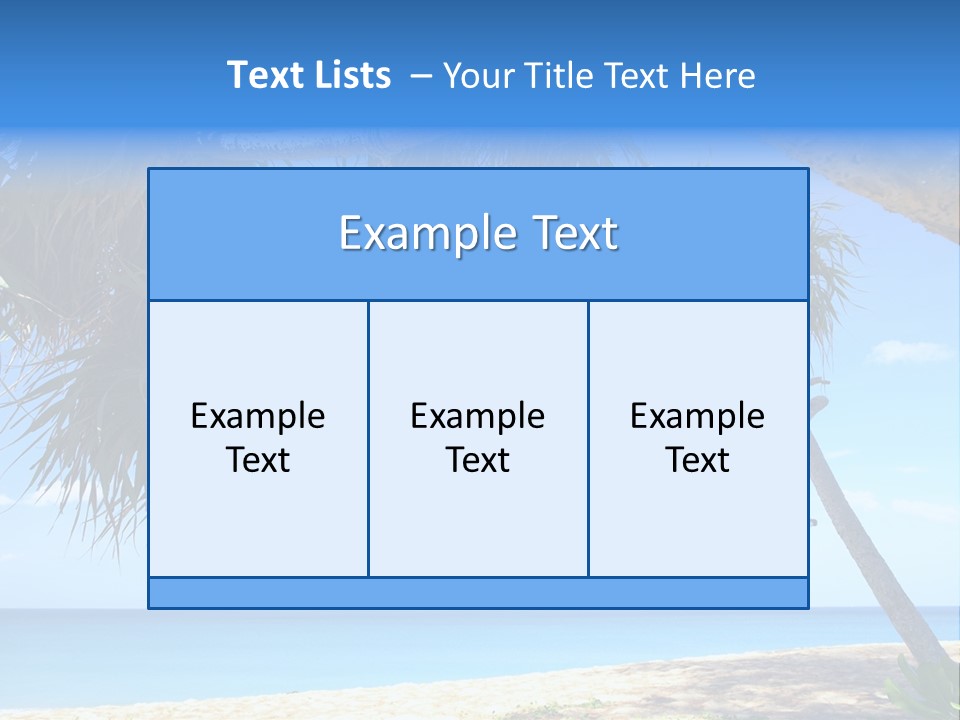 View Of Nice White Hammock Hanging Between Two Palms PowerPoint Template