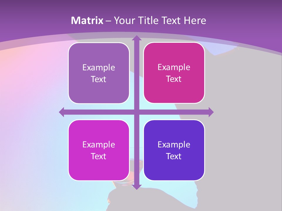 Silhouette Of Dancing Girl With Martini Glass On Colorful Back. Image May Contain Slight Multicolor Aberration As A Part Of Design PowerPoint Template