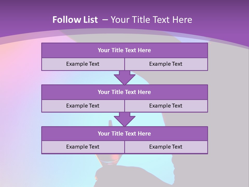 Silhouette Of Dancing Girl With Martini Glass On Colorful Back. Image May Contain Slight Multicolor Aberration As A Part Of Design PowerPoint Template