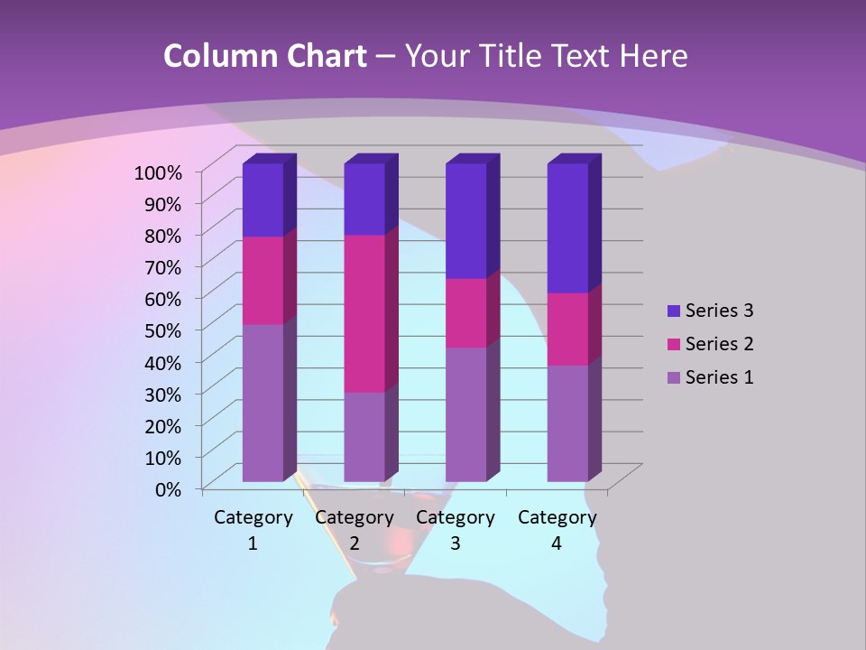 Silhouette Of Dancing Girl With Martini Glass On Colorful Back. Image May Contain Slight Multicolor Aberration As A Part Of Design PowerPoint Template