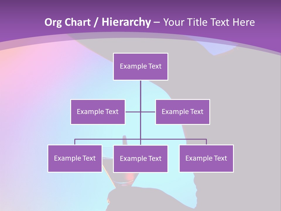 Silhouette Of Dancing Girl With Martini Glass On Colorful Back. Image May Contain Slight Multicolor Aberration As A Part Of Design PowerPoint Template