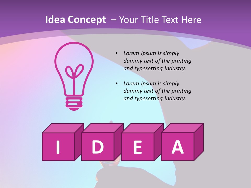 Silhouette Of Dancing Girl With Martini Glass On Colorful Back. Image May Contain Slight Multicolor Aberration As A Part Of Design PowerPoint Template