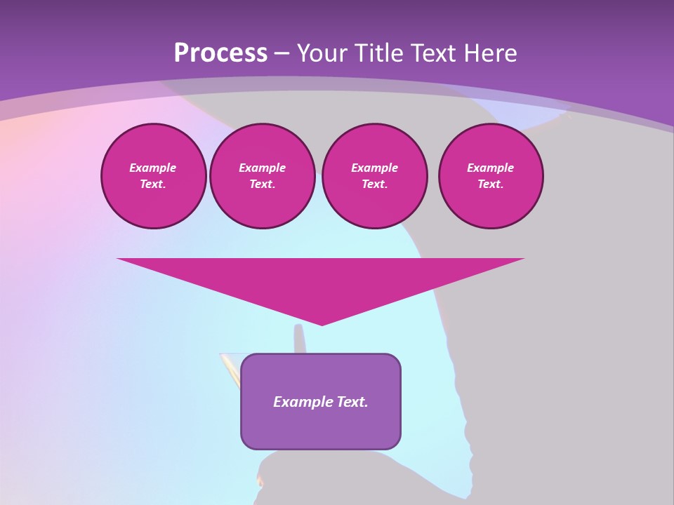 Silhouette Of Dancing Girl With Martini Glass On Colorful Back. Image May Contain Slight Multicolor Aberration As A Part Of Design PowerPoint Template