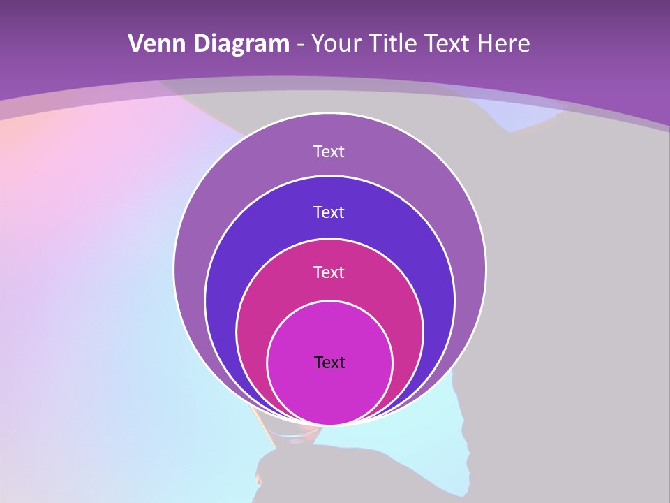 Silhouette Of Dancing Girl With Martini Glass On Colorful Back. Image May Contain Slight Multicolor Aberration As A Part Of Design PowerPoint Template