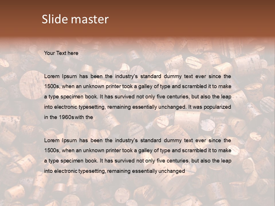 Large Number Of Used Wine Corks. Good For Background. PowerPoint Template