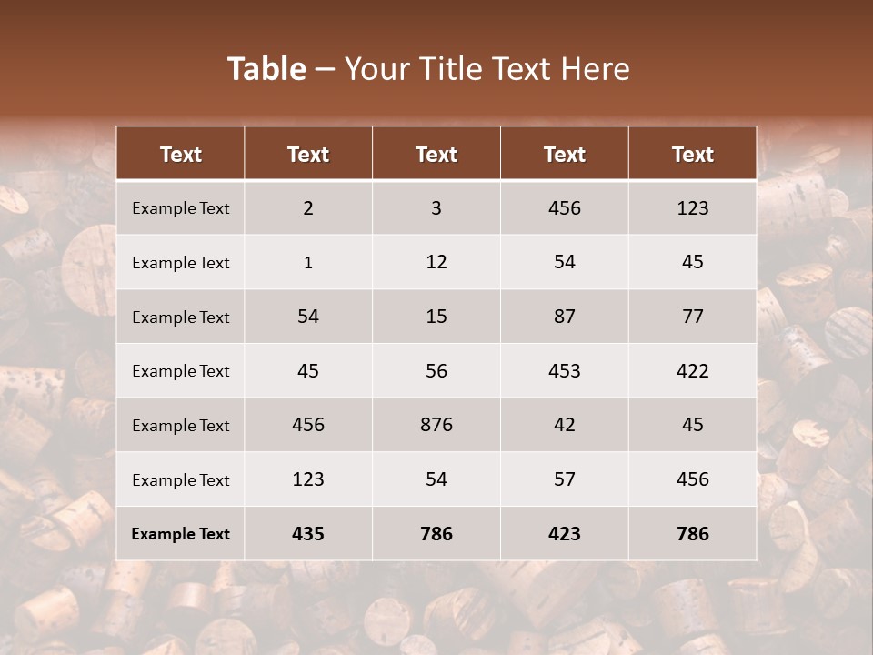 Large Number Of Used Wine Corks. Good For Background. PowerPoint Template