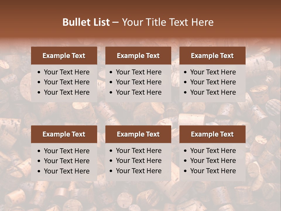 Large Number Of Used Wine Corks. Good For Background. PowerPoint Template