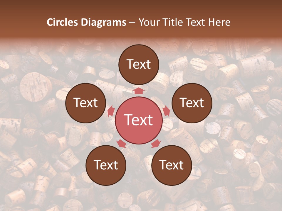 Large Number Of Used Wine Corks. Good For Background. PowerPoint Template