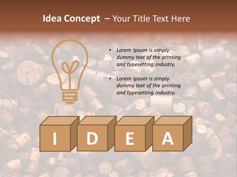 Large Number Of Used Wine Corks. Good For Background. PowerPoint Template