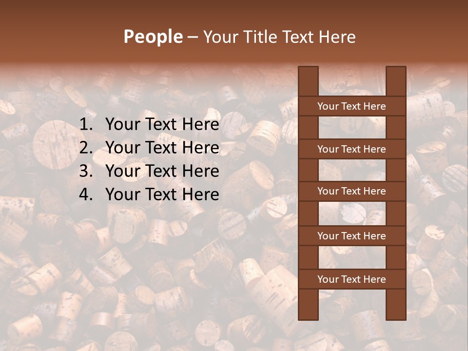 Large Number Of Used Wine Corks. Good For Background. PowerPoint Template