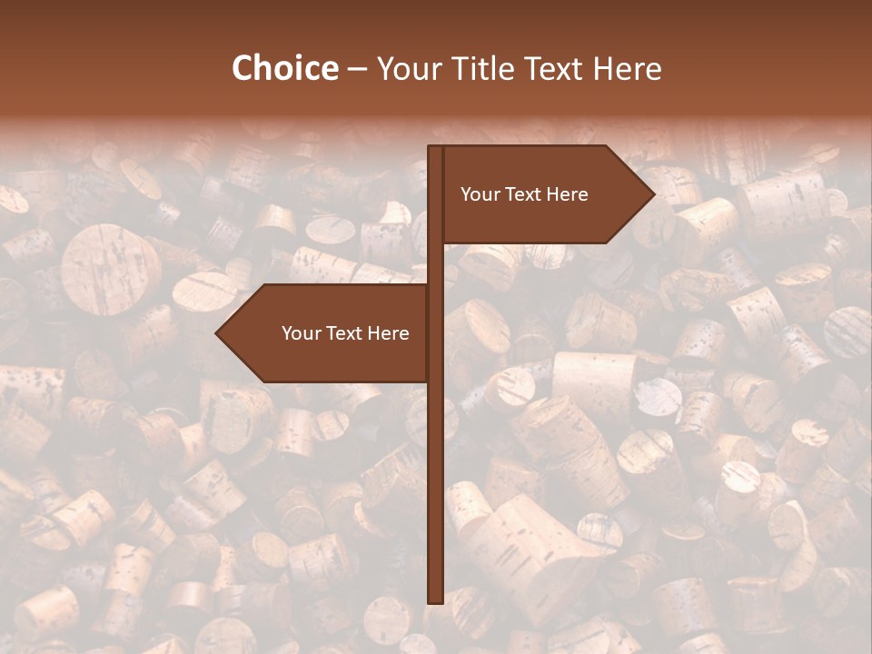 Large Number Of Used Wine Corks. Good For Background. PowerPoint Template