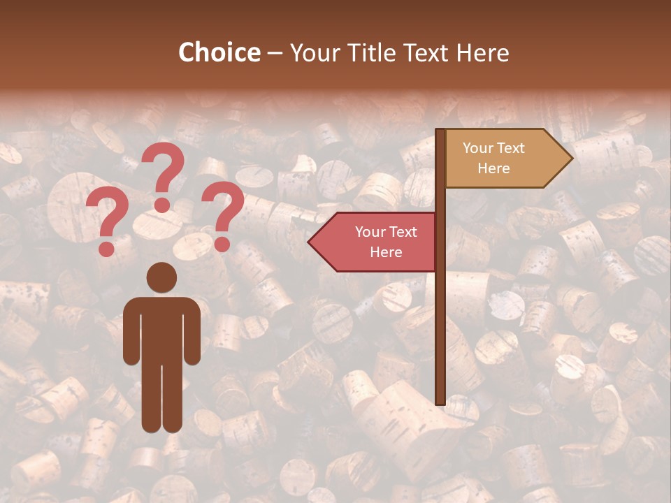 Large Number Of Used Wine Corks. Good For Background. PowerPoint Template