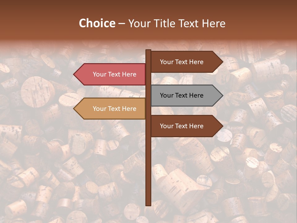 Large Number Of Used Wine Corks. Good For Background. PowerPoint Template