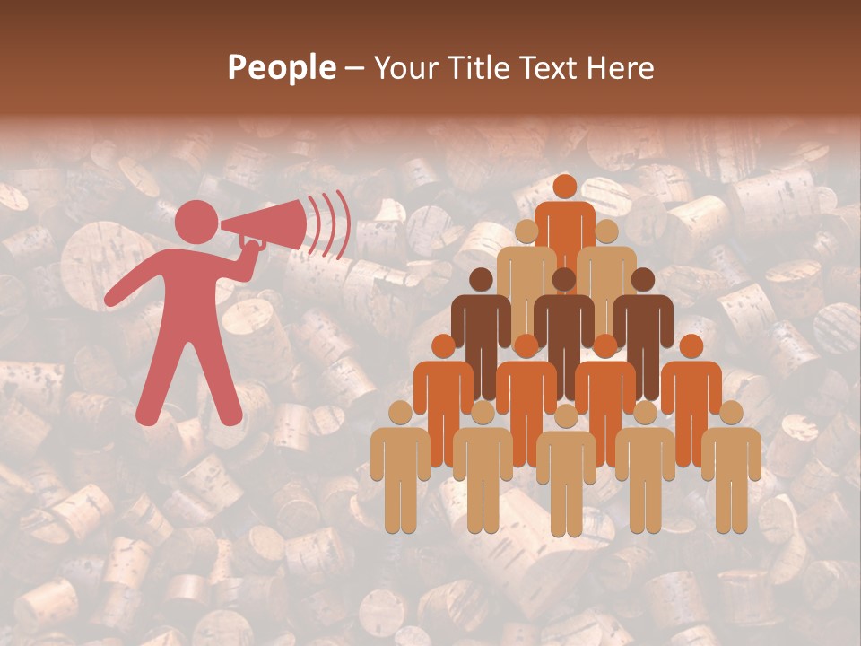Large Number Of Used Wine Corks. Good For Background. PowerPoint Template