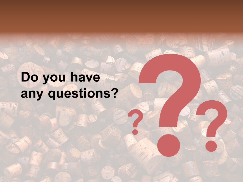Large Number Of Used Wine Corks. Good For Background. PowerPoint Template