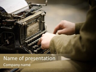 Old Typewriter PowerPoint Template