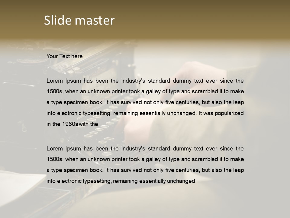 Old Typewriter PowerPoint Template