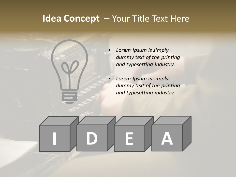 Old Typewriter PowerPoint Template