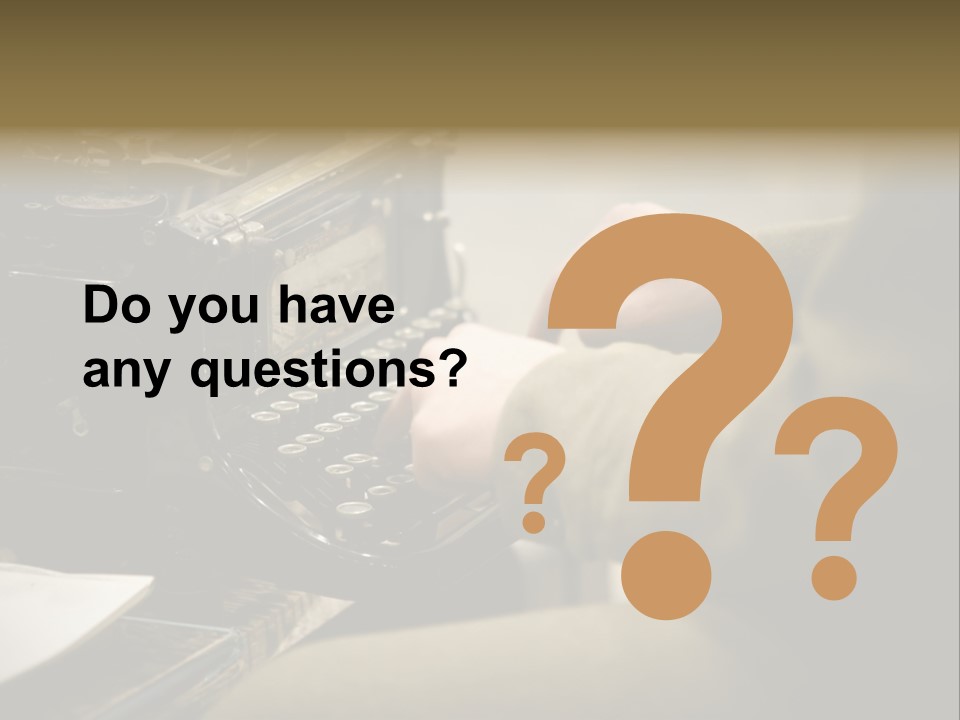 Old Typewriter PowerPoint Template