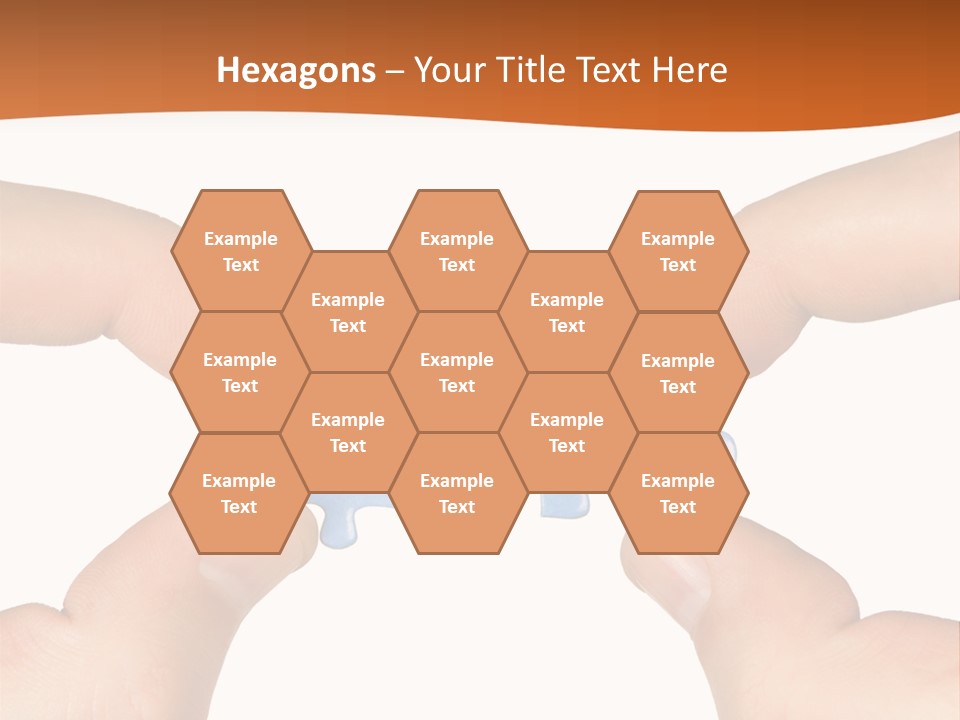 Hands And Puzzle, Isolated On White Background PowerPoint Template