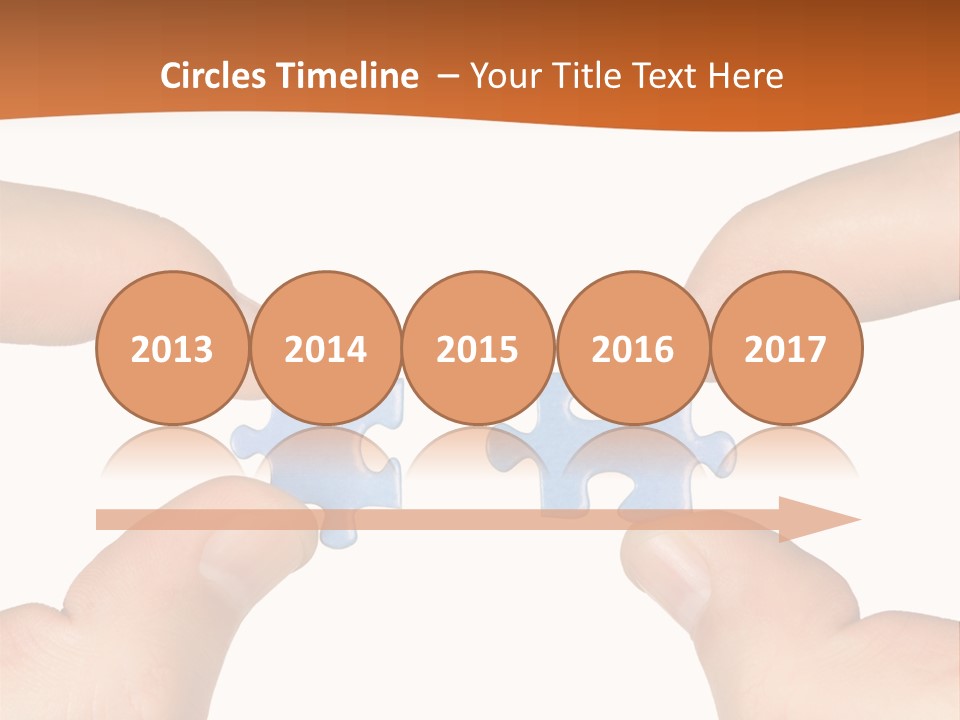 Hands And Puzzle, Isolated On White Background PowerPoint Template