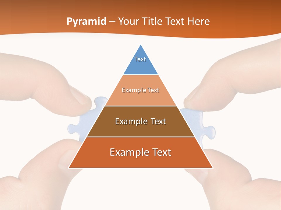 Hands And Puzzle, Isolated On White Background PowerPoint Template