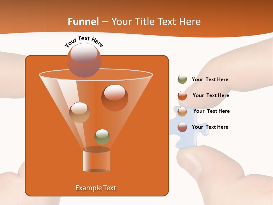 Hands And Puzzle, Isolated On White Background PowerPoint Template