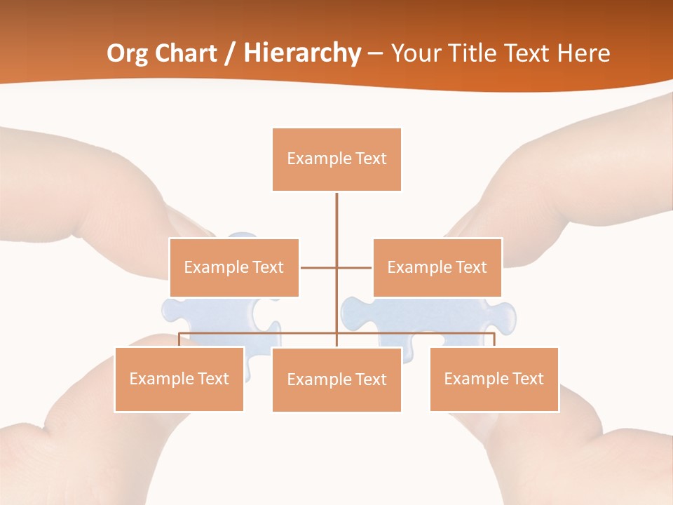 Hands And Puzzle, Isolated On White Background PowerPoint Template