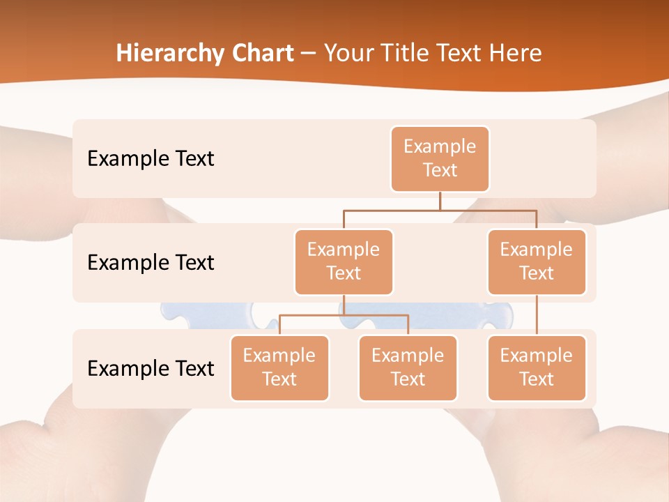 Hands And Puzzle, Isolated On White Background PowerPoint Template