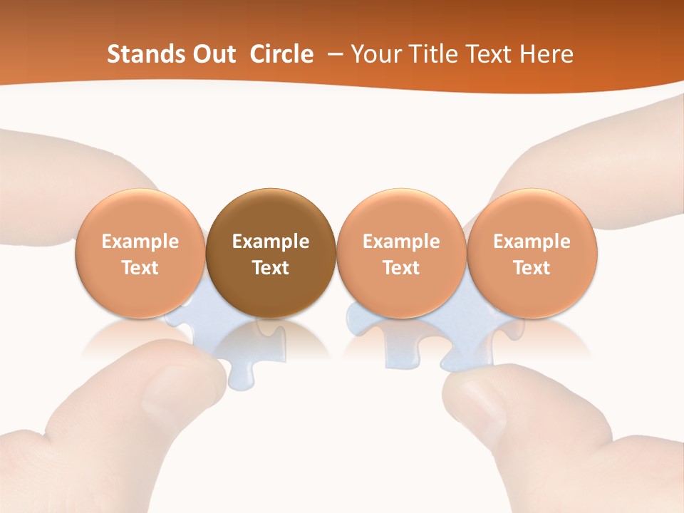 Hands And Puzzle, Isolated On White Background PowerPoint Template