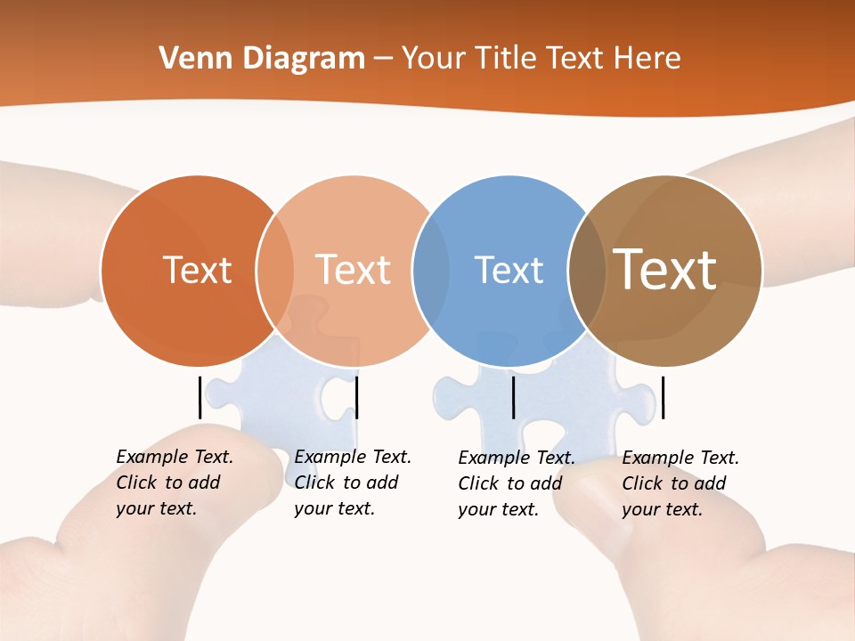 Hands And Puzzle, Isolated On White Background PowerPoint Template