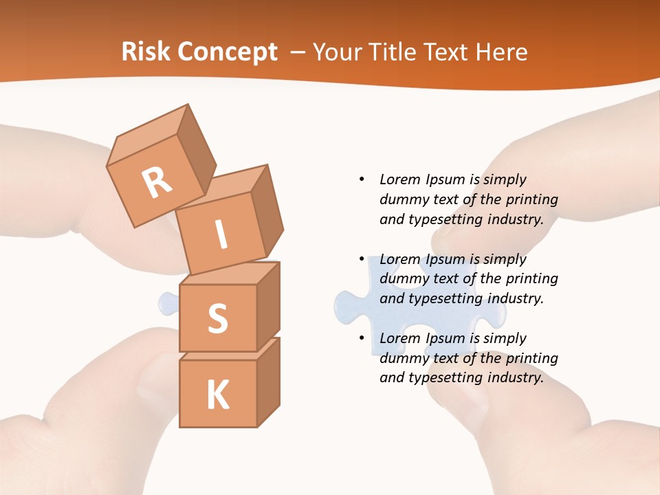 Hands And Puzzle, Isolated On White Background PowerPoint Template