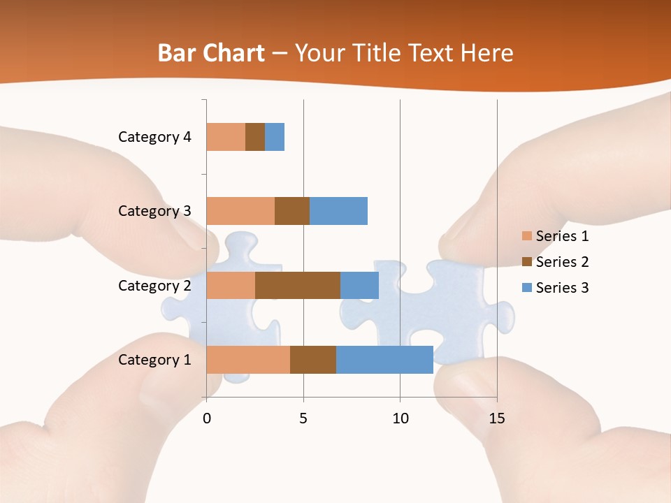 Hands And Puzzle, Isolated On White Background PowerPoint Template