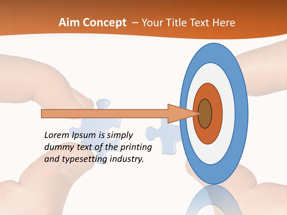 Hands And Puzzle, Isolated On White Background PowerPoint Template