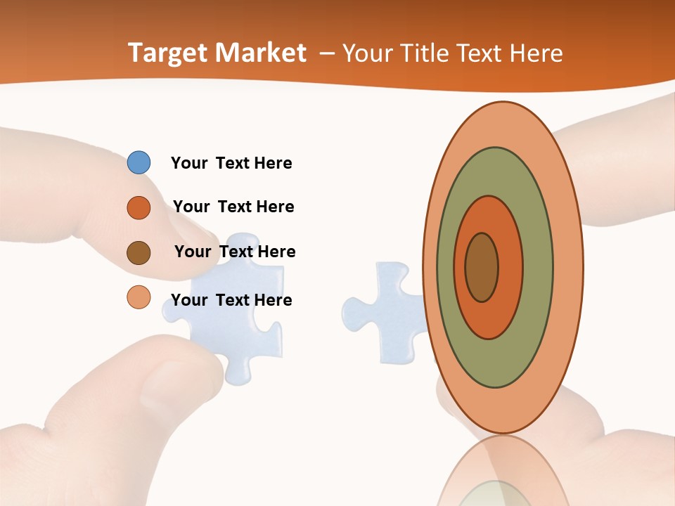 Hands And Puzzle, Isolated On White Background PowerPoint Template