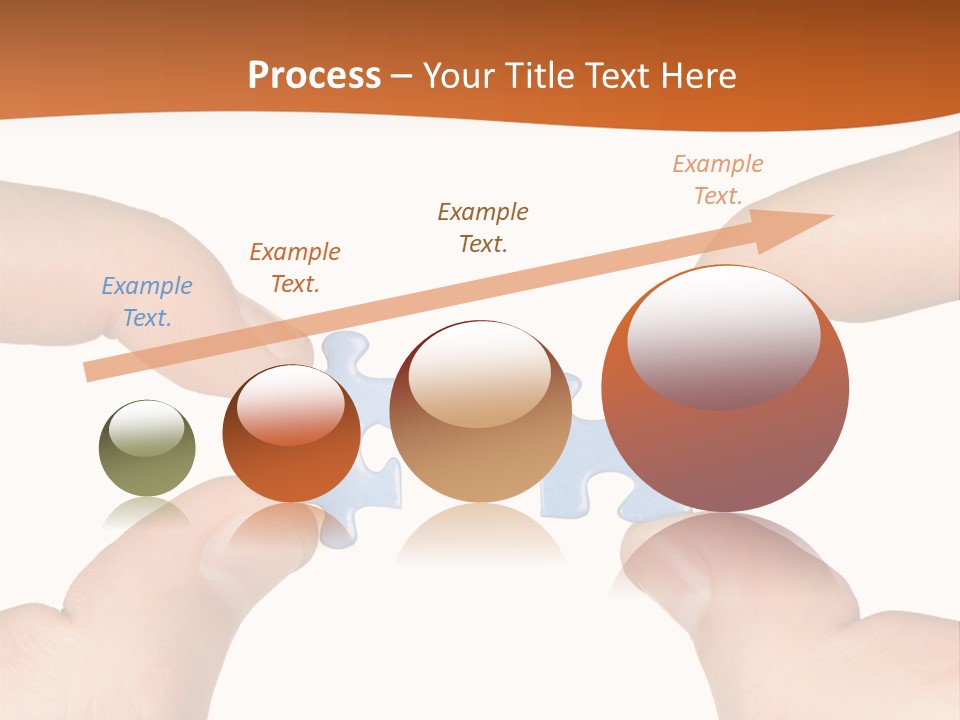 Hands And Puzzle, Isolated On White Background PowerPoint Template